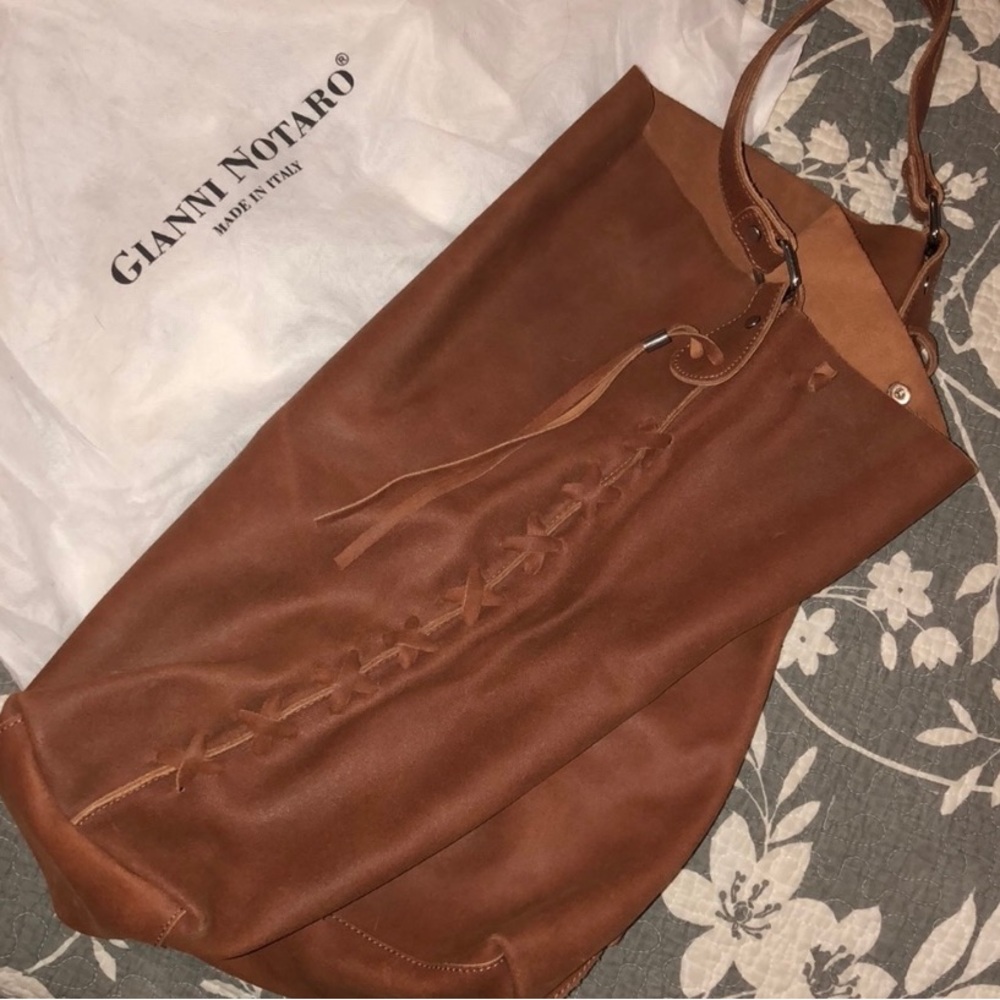 Gianni Notaro brown leather tote bag